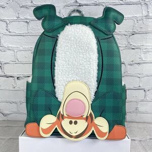 Loungefly Disney Winnie The Pooh Tigger Winter Pajamas Mini Backpack Tartan 2024